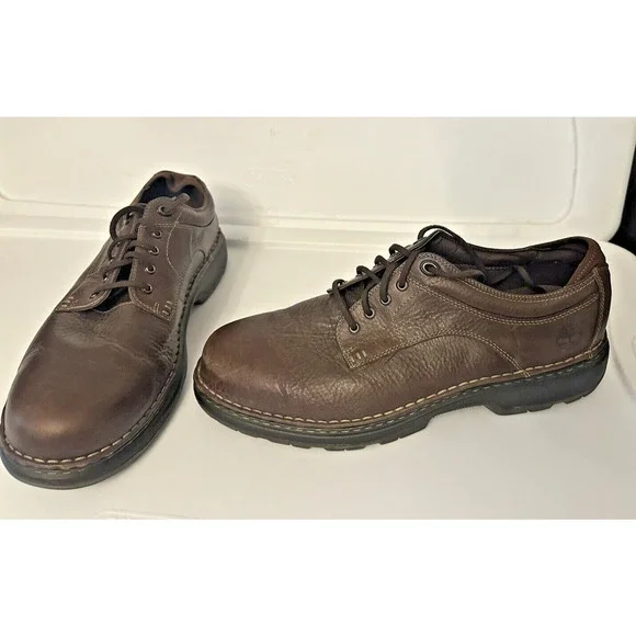 Timberland | Shoes | Mens Timberland Brown Leather Laceup Shoes Casual  Business Oxford Size 3